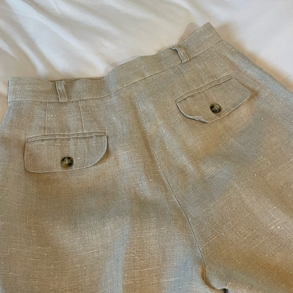 💯 LINEN Ladies Tan Pants - Picture 2 of 9